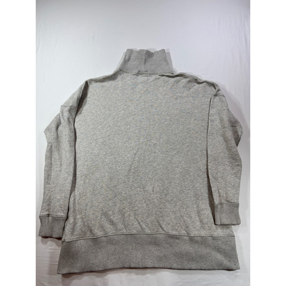 Polo Ralph Lauren Heather Gray Turtleneck Sweatshirt XL Oversized Ribbed Trim